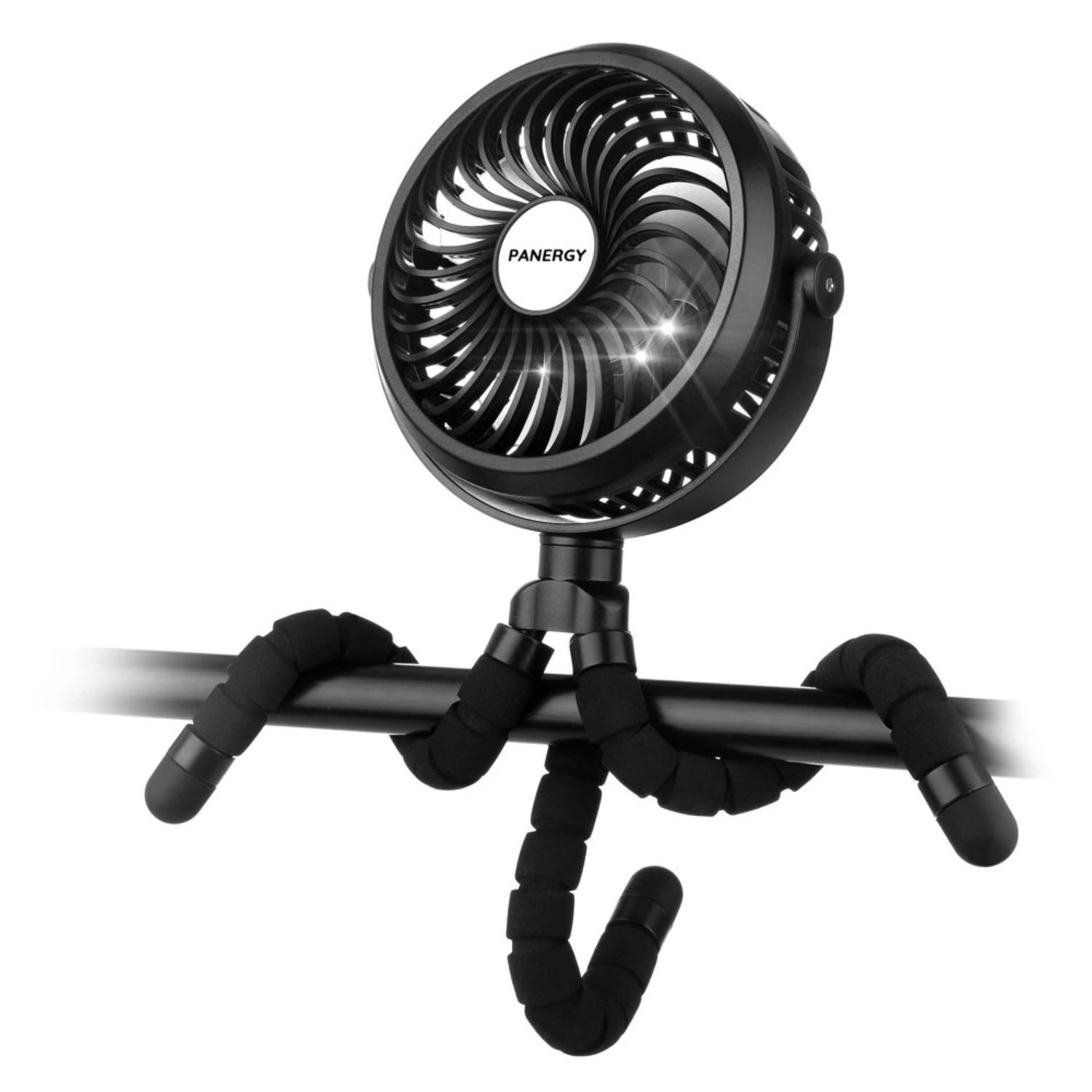 Panergy Stroller Fan, Battery Powered Clip-on Fan with Flexible Tripod, Portable Personal Fan 360° Adjustable, for Stroller, Ca