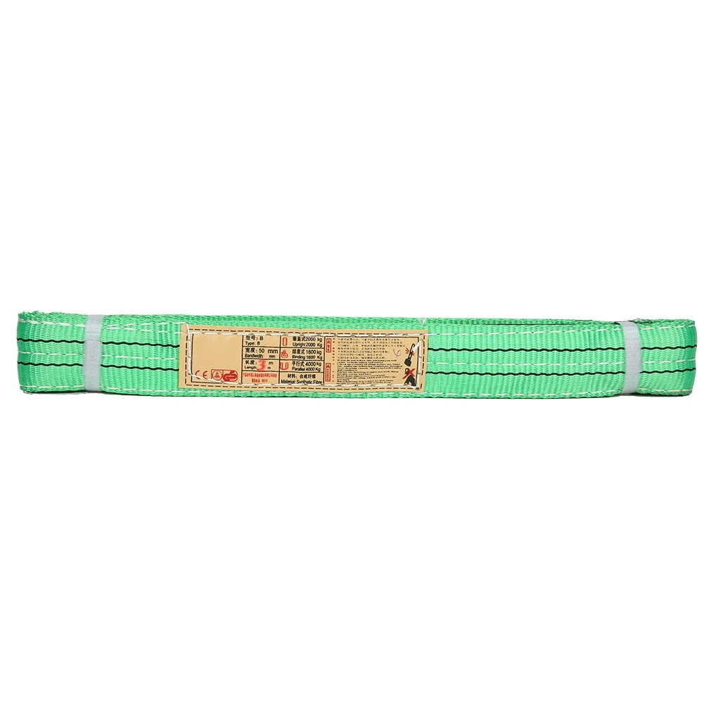 3Meter x 50mm Polyester Lifting Sling Industrial Crane Hoisting Webbing Green