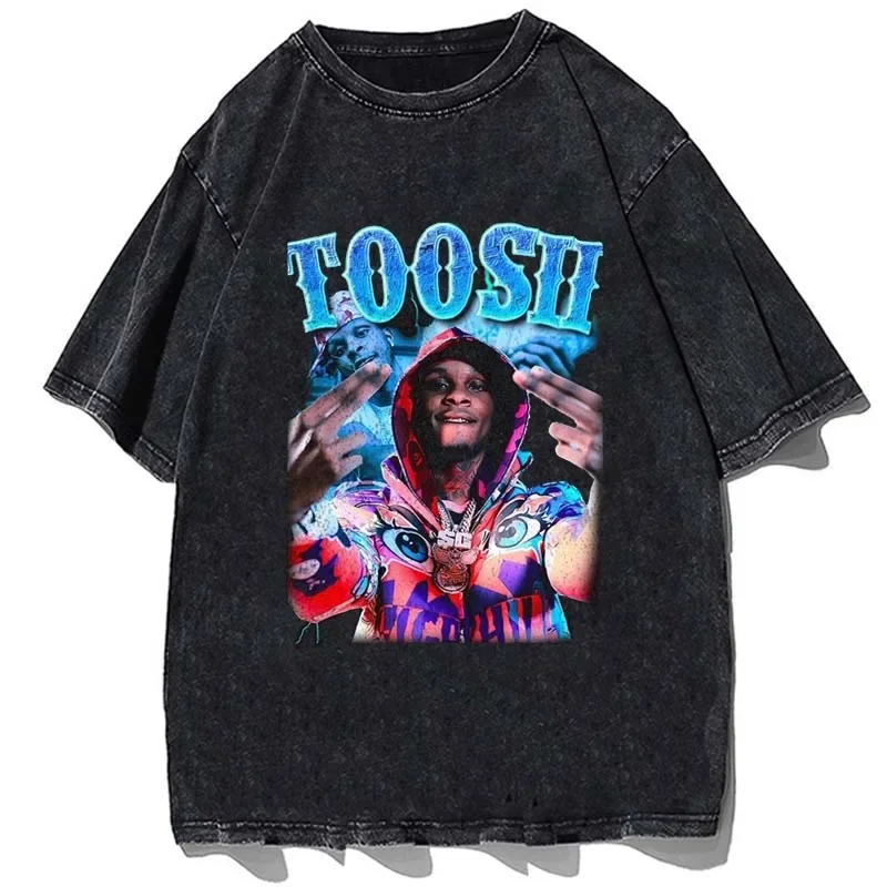 Toosii Naujour T-Shirt 90s Rap Hip Hop Streetwear Tops Vintage Style Graphic Tshirt Cotton Loose Oversized Summer Men T Shirt