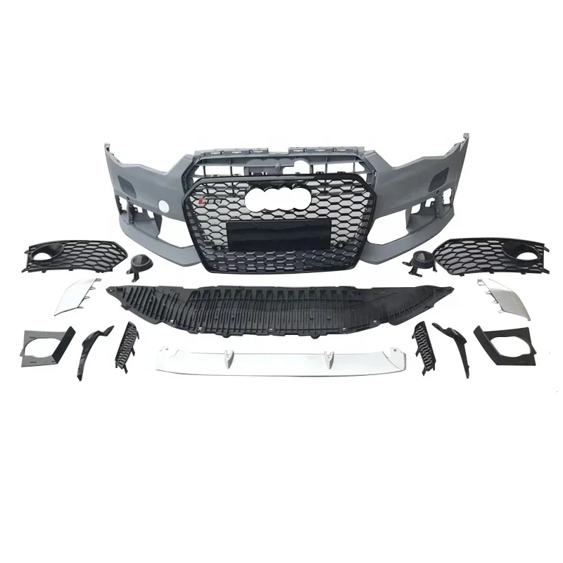 RS6 bodiKits Front Bumper With honeycomb grill For Audi A6 S6 C7 C7.5 upgrade to RS6 Style 2012 2013 2014 2015 2016 2017  2018