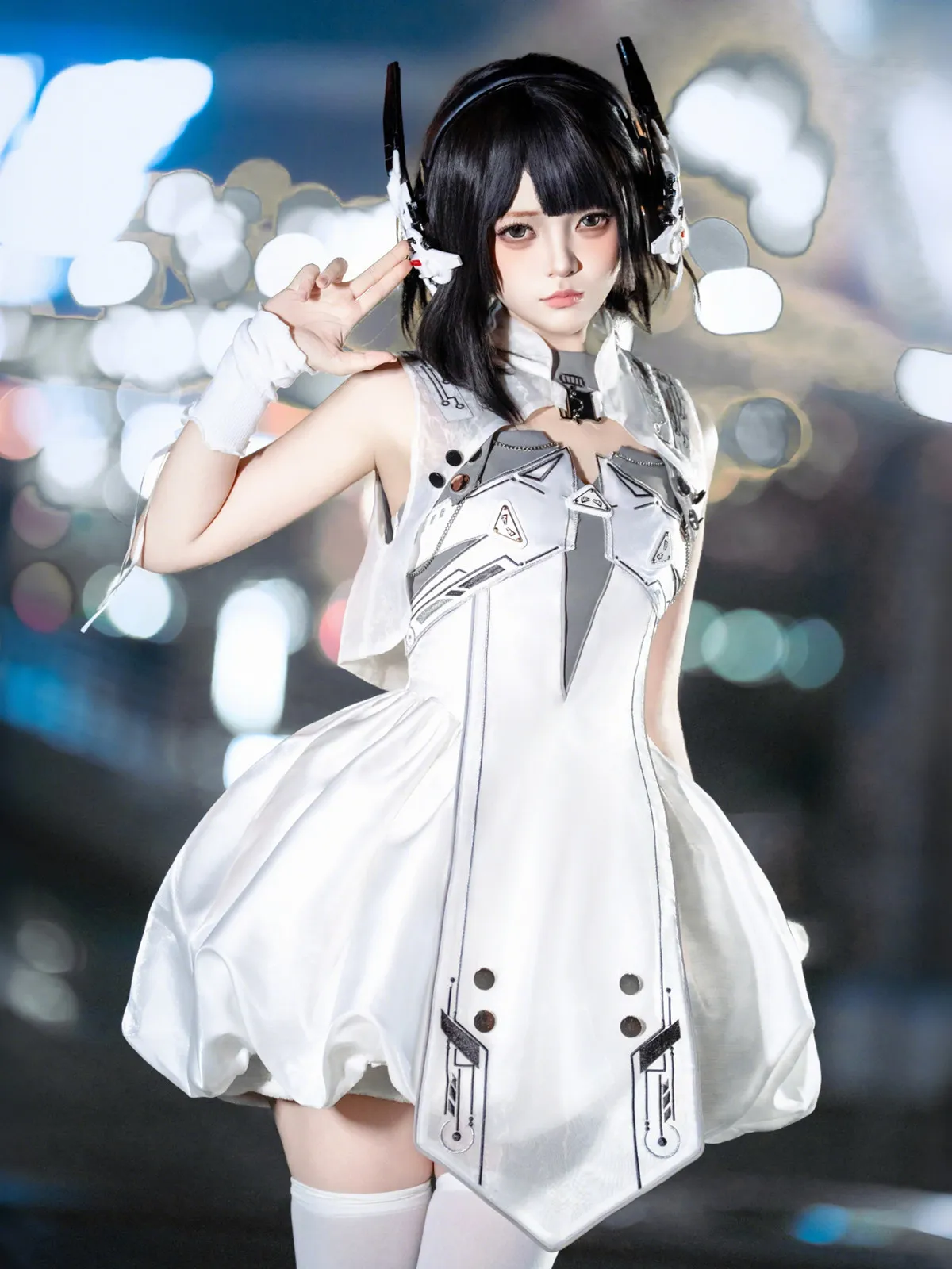 

Tech Light Cyberpunk Sci-Fi Functional Lolita Skirt Set Summer Cosplay Costume Party Uniform Hallowen Play Role Clothes HCos