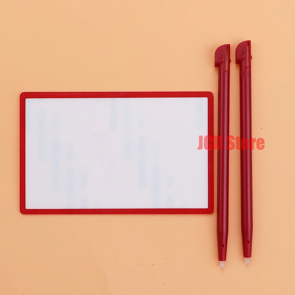 Plastics Protective Screen Lens With Adhesive for 2DS Upper Top Screen Frame Lens Cover LCD Screen Protector For Nintend 2DS