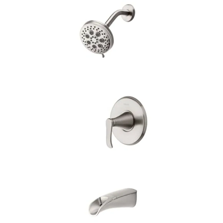 

8P8-WS2-JDSGS Jaida 1-Handle Tub Shower Faucet with Adjustable Spray Width In Spot Defense Brushed Nickel