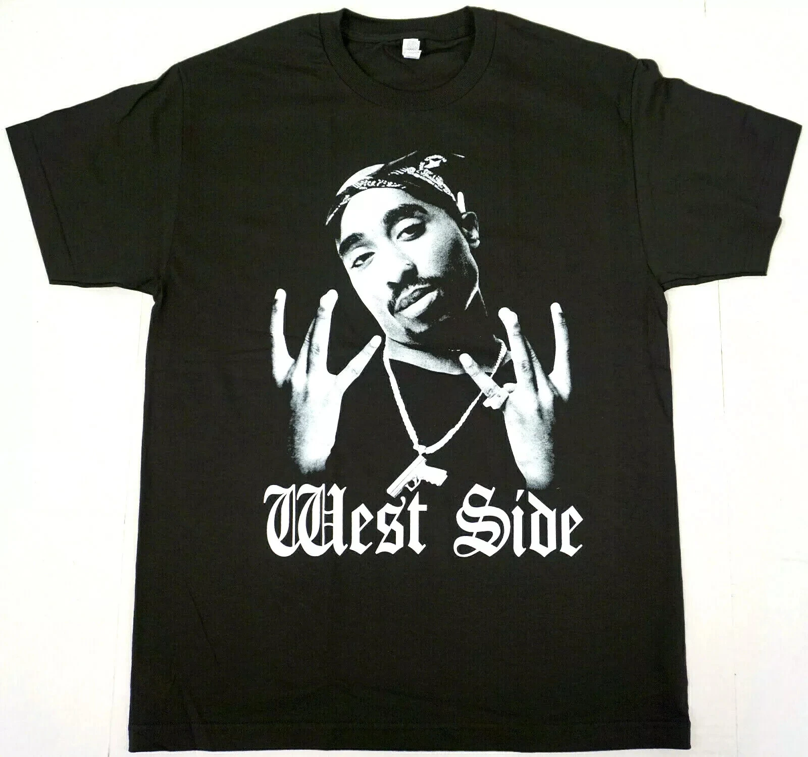 Camiseta de algodón de 2Pac TUPAC SHAKUR West Side Rap para hombres y mujeres, ropa de marca de lujo, camisetas para niños y niñas, Tops de talla grande