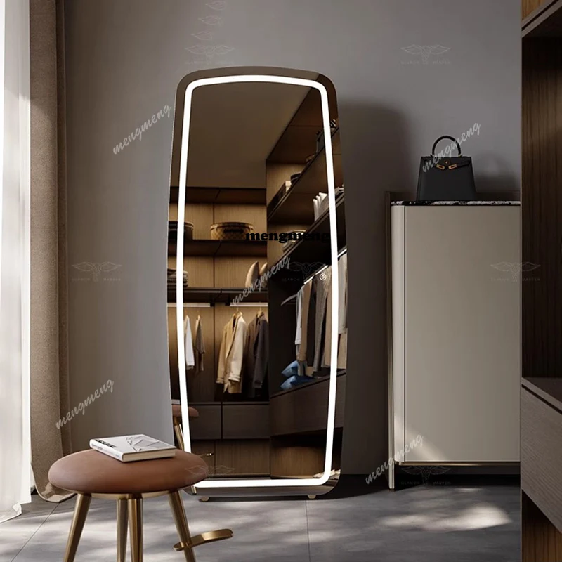 

R Роскошное зеркало для спальни в стиле фанк, большое длинное зеркало для девочек, стоящее зеркало для всего тела, квадратное современное украшение, Espelhos, товары для душа, товары для дома