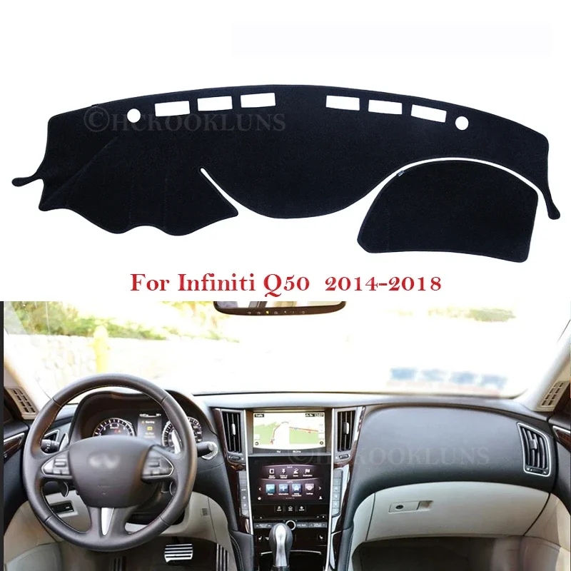 for Q50 Dashboard Cover Protective Pad for Infiniti Q50 2014 2015 2016 2017 2018 Car Accessories Dash Board Sunshade Carpet