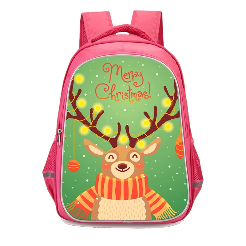 Girls Cartoon Deer Print School Bags Teenager Cartoon Travel Backpack Student  Bookbag Mochila