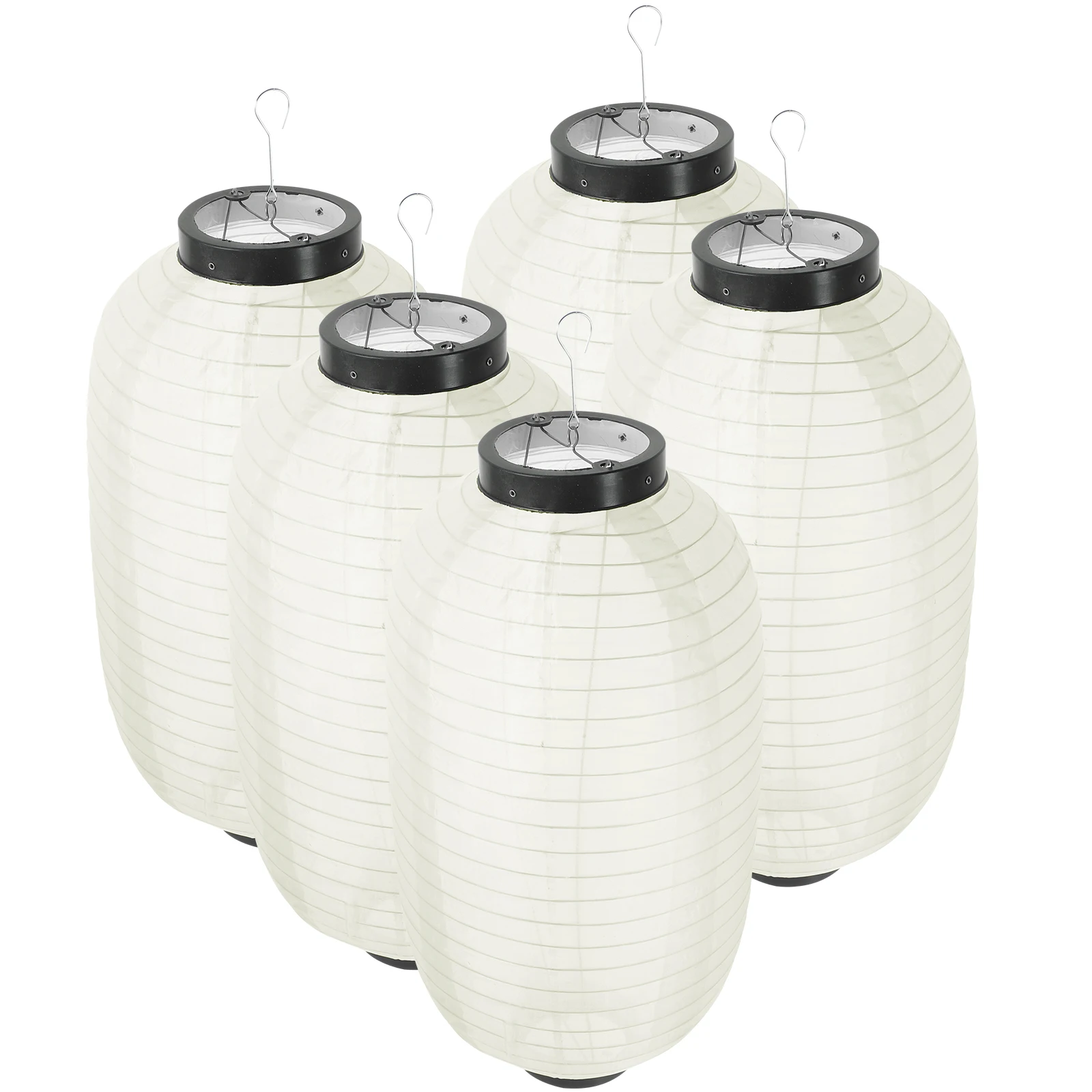 

5pcs 24X45Cm Silk Lantern Festival Party Decorative Waterproof Hanging Lamps For Wedding Birthday Celebration Beige