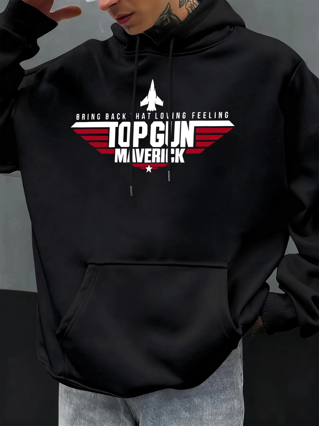 2026 Top Gun Maverick Design Men Hoodies Oversized Comfortable Hoodie Pocket Fleece Streetwear Autumn Fashion Casual Pullover