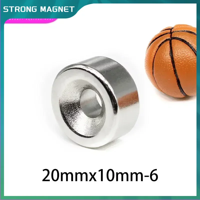 20x10-6 Disc Rare Earth Neodymium Magnet 20X10 mm Hole 6mm Countersunk Round Magnets Strong N35 20X10-6