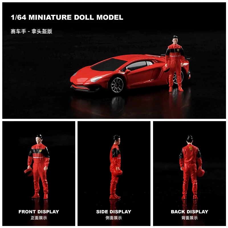 1/64 Miniatur Männlich Weiblich Racer Motorrad Puppe Modell Mini Figur Szene Landschaft Kleine Fotografie Prop Display Dekor