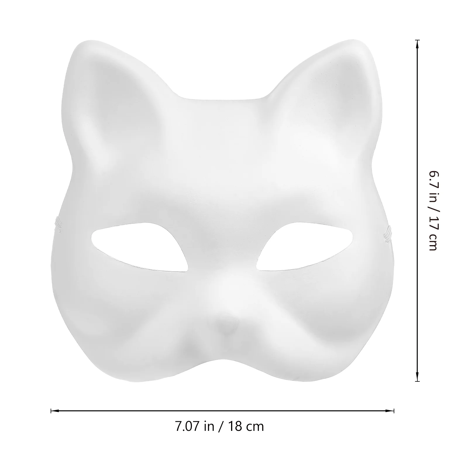 10 pezzi fai da te maschere per gatti bianchi maschera di polpa costume decorazioni per feste vuote carta bambino