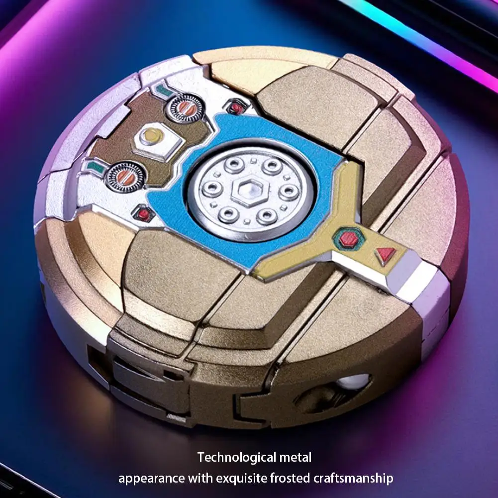 Transformable Fidget Spinner Toy Reducing Hand Fatigue 360 Rotating Ball Deformation Robot Fingertip Decompression Toy Party Gif