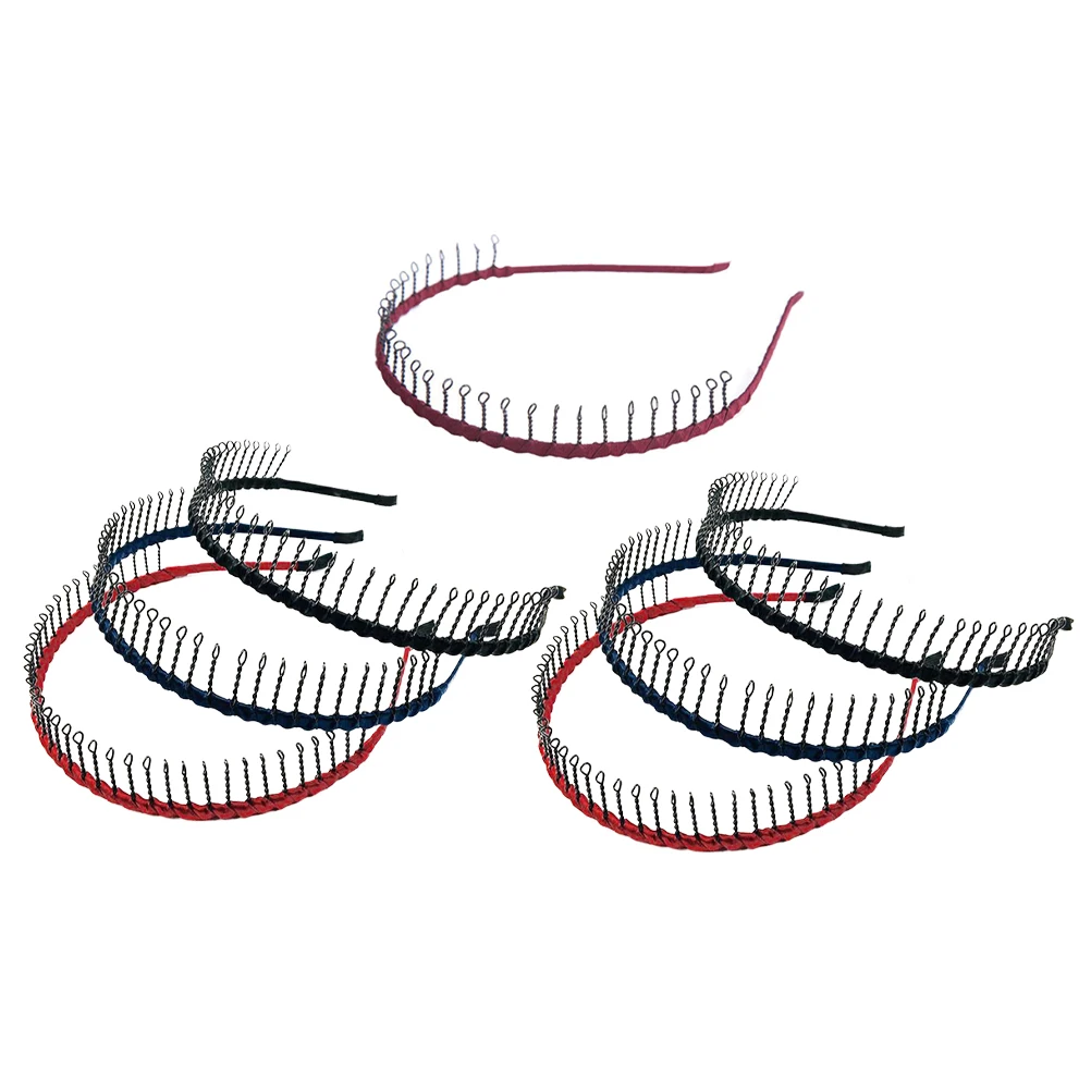 

7Pcs Flexible Toothed Headwear Hair Bands For Women Thick Hairbands Sports Daily Use Accessory