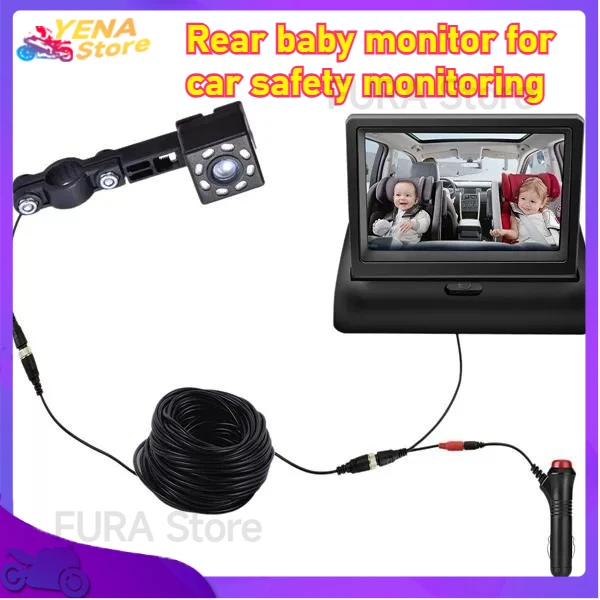 

Baby car monitor 1080P baby rear-facing seat mirror display 150° wide-angle night vision infrared car mirror camera