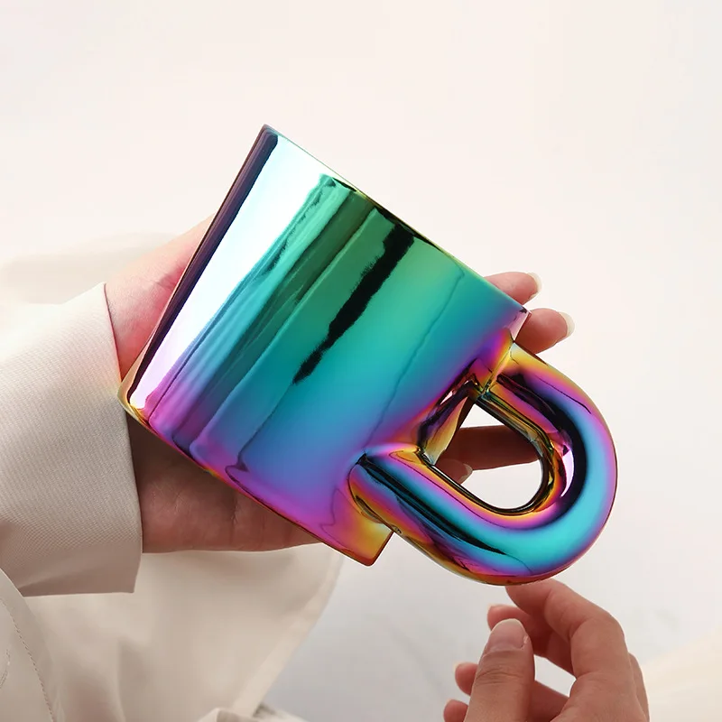 

Creative Ceramic Mug Couple Drinking Cup High Value Design Gift Colorful Coffee Cup