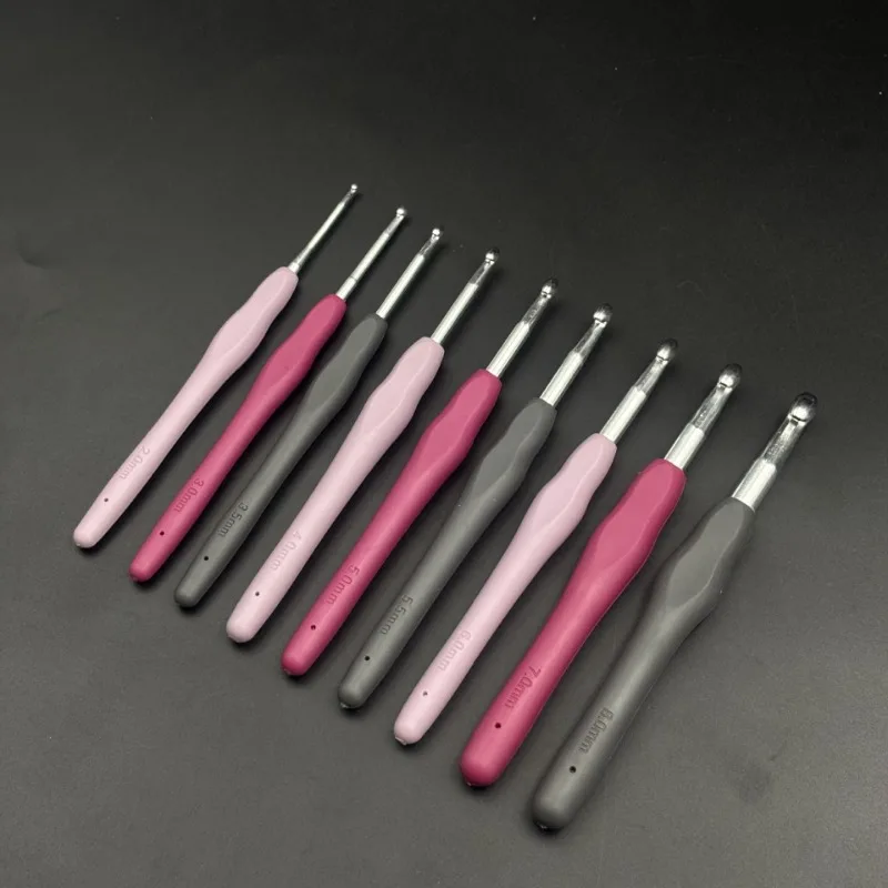 

Crochet Hook Handmade Diy Hat Sweater Yarn Knitting Needles Tool Single Head Non Slip Aluminum Soft Handle Crochet Hooks
