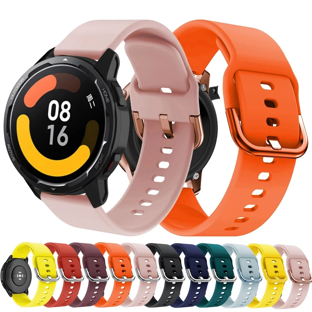 สายสำหรับ Xiaomi Mi Watch/Mi Watch สายรัดข้อมือสีระบายอากาศสายนาฬิกา22มม. สำหรับ Xiaomi S1สร้อยข้อมือที่ใช้งานอยู่ Correa