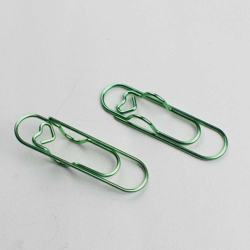 Multifunctional Metal Paper Clip with Integrated Pen Holder for Notebooks School and Office Stationery