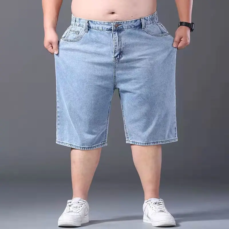 Summer Big Size Men Essentials Oversize Denim Shorts Streetwear Fashion New Koreon Clothing Male New Sports Casual Blue Jorts 46