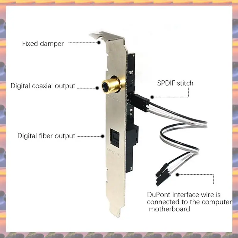 (Flash Sale) 2X 24Bit 192Khz Daughter Card SPDIF Optical And RCA Out Plate Cable Bracket Digital Audio Output For ASUS Gigabyte