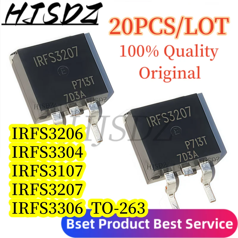 

【20 шт./лот】100% IRFS3004 3004 IRFS3107 IRFS3206 IRFS3207 IRFS3306 TO-263 посылка N-канальный высоковольтный инвертор большого тока