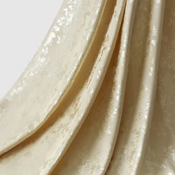 Vintage Floral Jacquard Satin Fabric For Women Dress and Shirts, Sold by Meter
