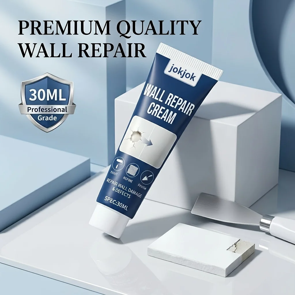 Universal Wall Hole Repair Cream Fills Nail Holes Dents Cracks on Walls Indoor Ceiling Chipped Surface Damaged Marks Concealer