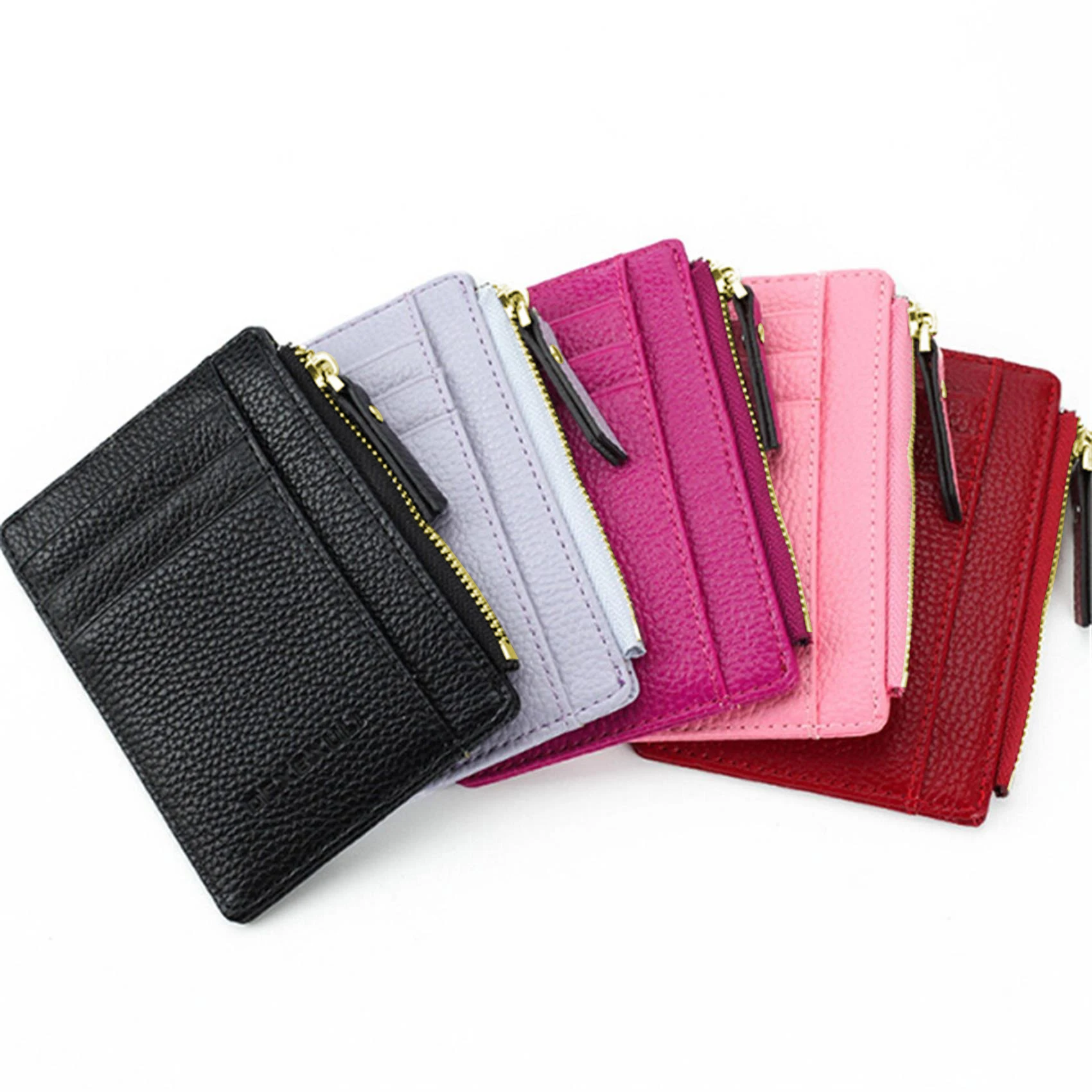 Wallet Credit Multi-Card Holders Package Fashion PU Function Zipper Ultra-Thin Organizer Case Student Women Coin Purse