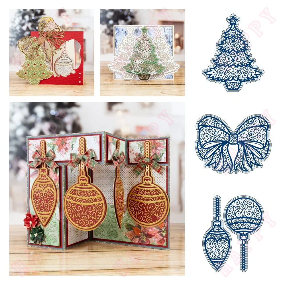 

Clear Stamps Metal Cutting Dies Making Christmas Scrapbooking Greeting Card Christmas Trinkets Die Set 2023 New Christmas Tree