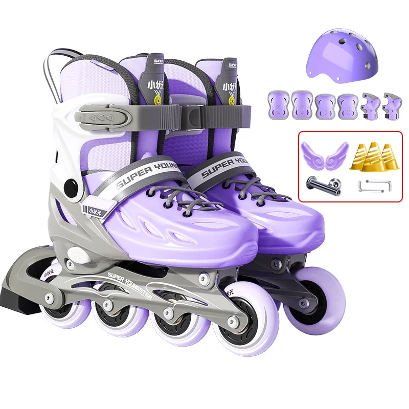 Original Professional Skates Sneakers Kids For Girl 4 Wheel Roller Skates Outdoor Ice Skating Sport Shoes Children'S Boy'S Shoe