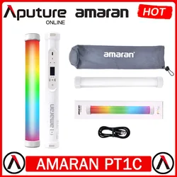 Aputure Amaran PT1c RGBWW Tube Light, 4 Pixel-Mappable 8W 2700K to10,000K RGB Light Wand for Studio Video Photography