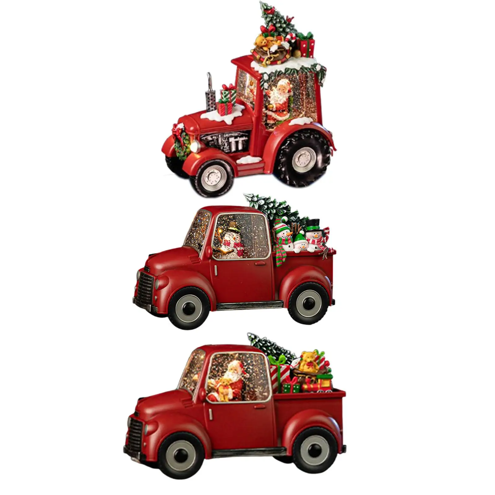 

Christmas Snow Globe Lantern Glitter Red Car Decor for Birthday Party Indoor