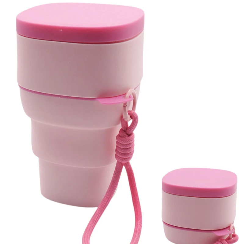 Collapsible Food-Grade Silicone Ice Ball Maker Cup Portable Round Ice Cube Mold Travel Drink Cup For Iced Coffee Cocktail