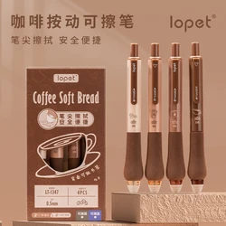 Kawaii  Coffee Erasable Pen Gel Pens 0.5mm Blue/Black Ink Pen Set For School Supplies Student Writing  Stationery Friction Pens