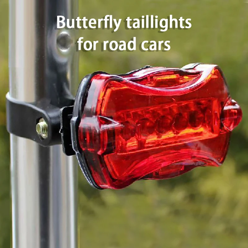 Mountain Bike, Road Bike, Bicycle Tail Light, Single Bike Tail Light, Butterfly Tail Light, 5Led Tail Light Warning Light