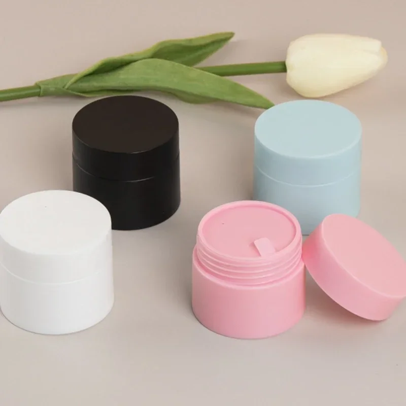 7pcs Round Refillable Bottles Plastic Empty Cosmetic Jar Makeup Container Face Cream Eyeshadow Gel Suncreen Perfume Travel Tools