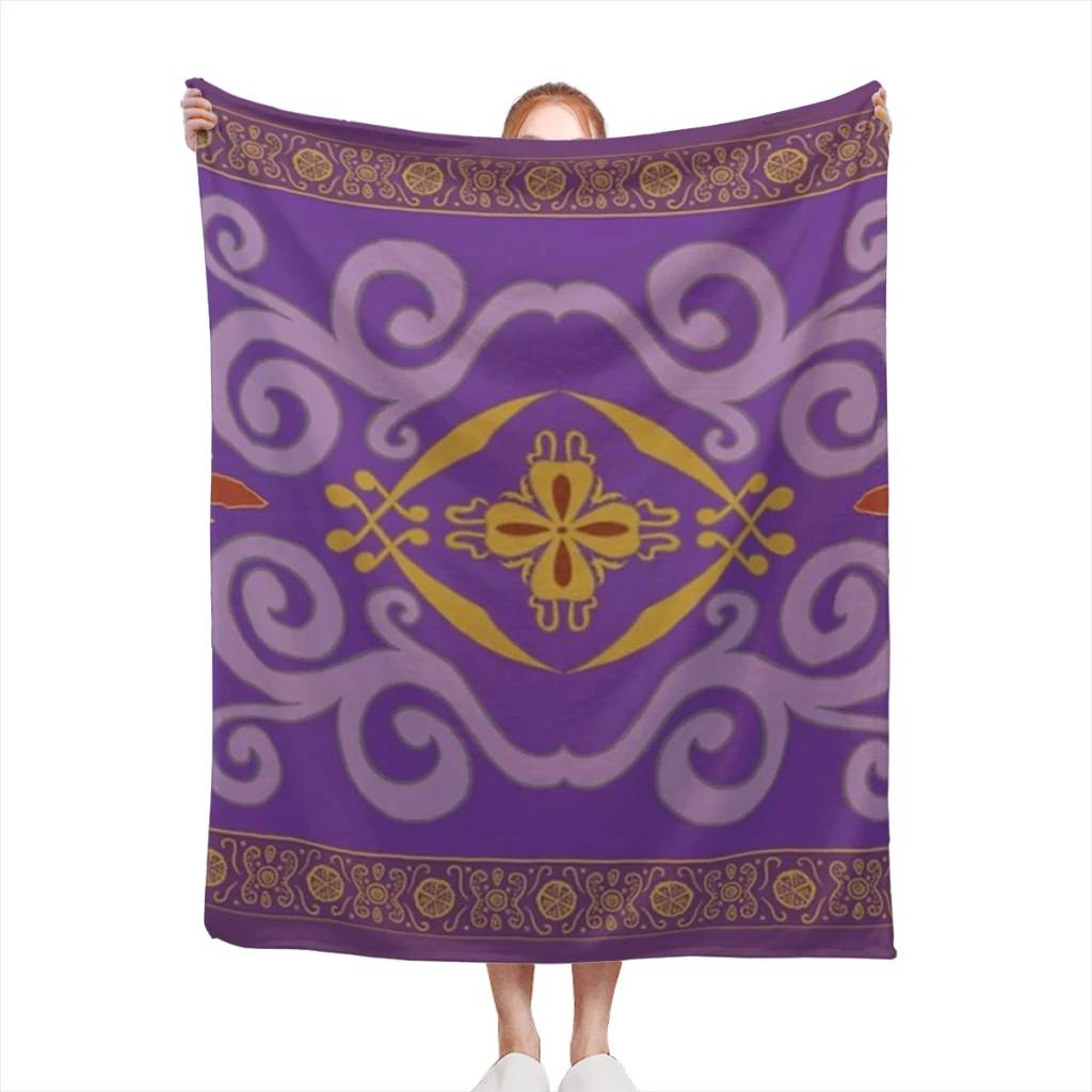 

Magic Carpet Blanket Flange Textile Decor Portable Super Soft Throw Blankets for Home Office Plush Thin Quilt