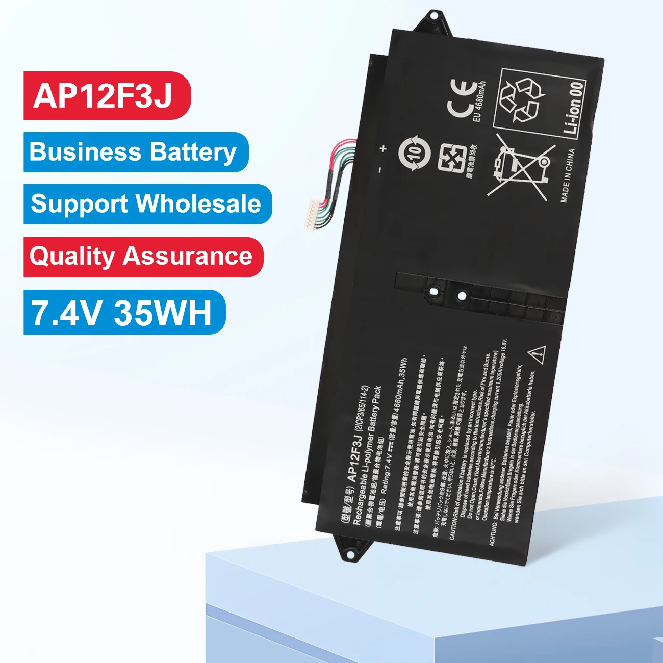 

KingSener AP12F3J Аккумулятор для ноутбука Acer Aspire 13,3 "ультрабук S7 S7-391 2ICP3/65/114-2 AP12F3J 7,4 В 4680 мАч/35WH