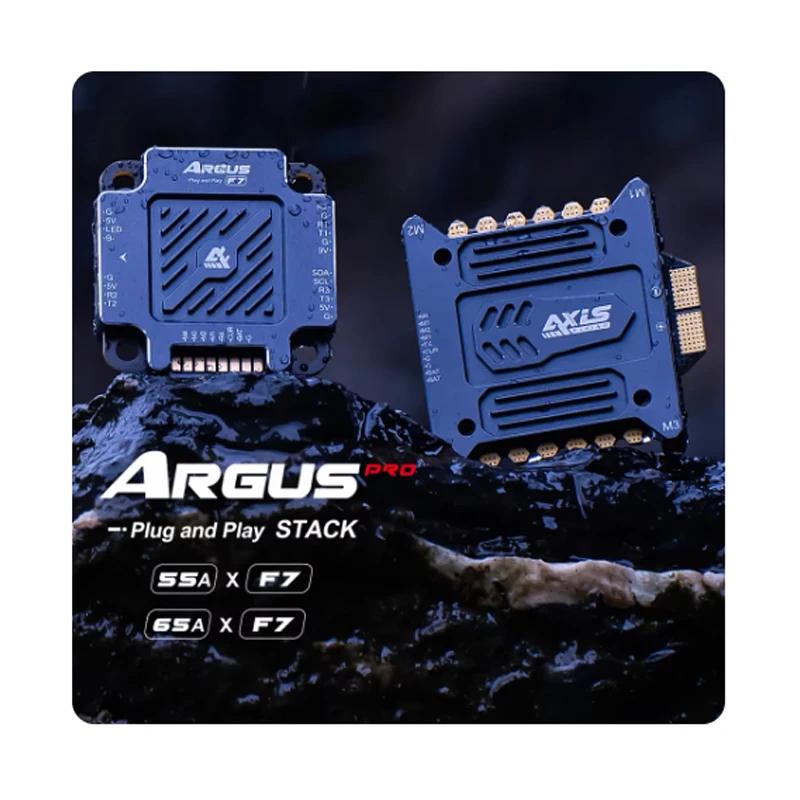 Axisflying-Argus Pro مقاوم للغبار ومقاوم للماء لطائرة RC FPV بدون طيار ، صندوق أسود ، دعم X8 ، 16 ميجا بايت ، x way ، 55A ، 65A ، F7 ، IP54