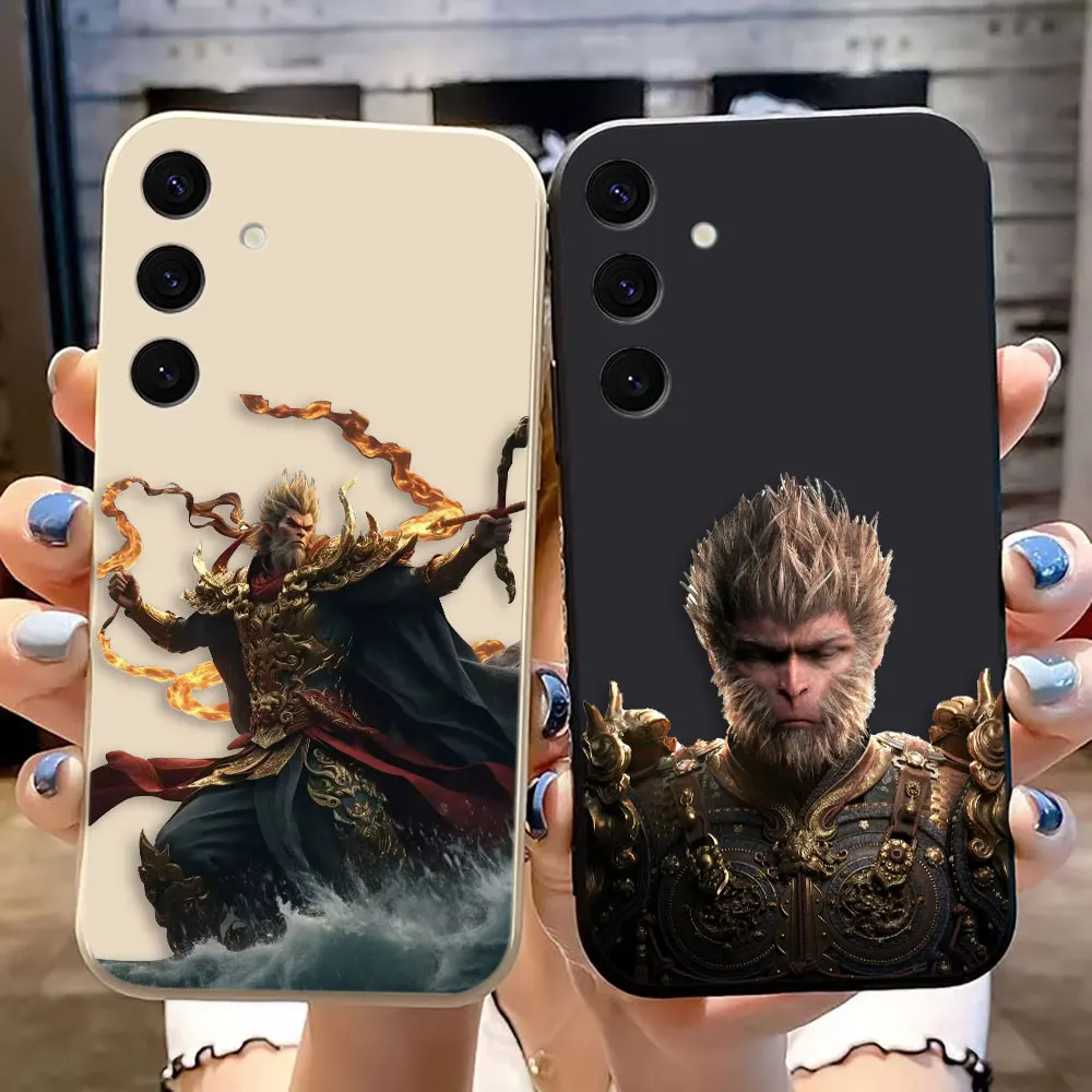 

Black M-Myth W-Wukong Cover Phone Case For Samsung Galaxy S24 S23 S22 S21 S20 FE S10 LITE PLUS ULTRA 5G Colour Case Funda Shell