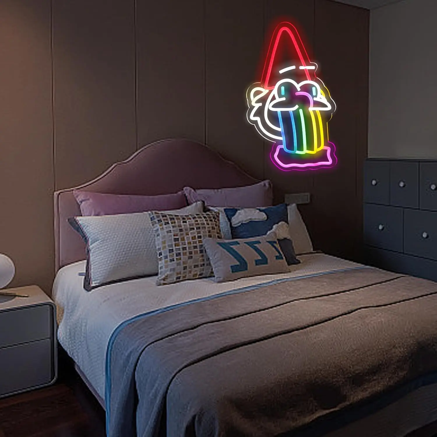 Gravty Fall Dwarfs Spit Out Rainbow Neon Sign Anime LED Neon Light Bedroom Bar Living Room Wall Decor USB Powered Gamer Gifts view 3