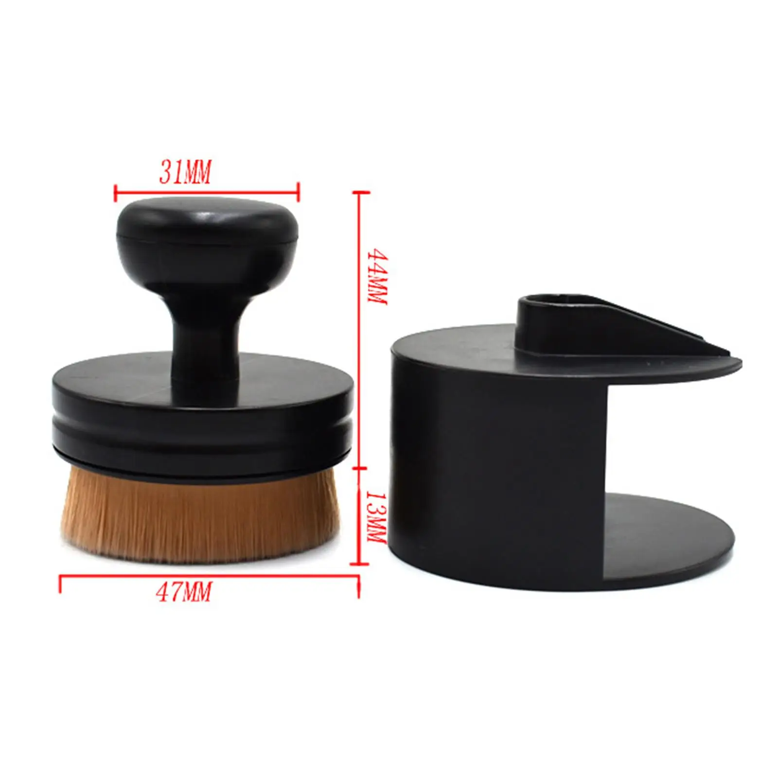 ファンデーションメイクブラシミニポータブルセット人間工学に基づいたハンドル液体パウダーブレンディング美容メイクケース用