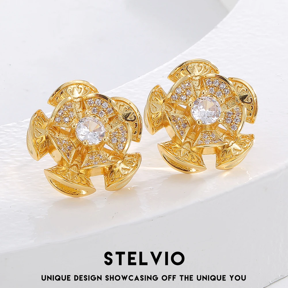 

Light Luxury for Women Stud High Sense of Summer Fashion Exquisite Three-Dimensional Flash Diamond Flowers Zirconia Earrings