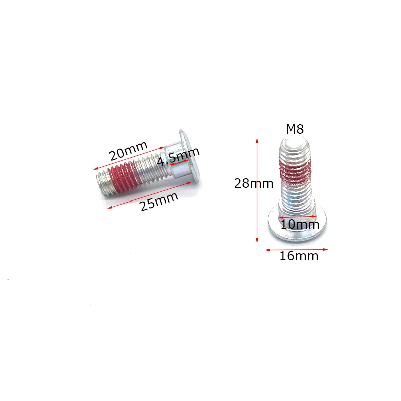 10PCS Universal 8mm M8 Motorcycle Brake Disc Rotor Screws Bolts Step/No Step M8X25 Hexagon Socket Mount Screws Bolts