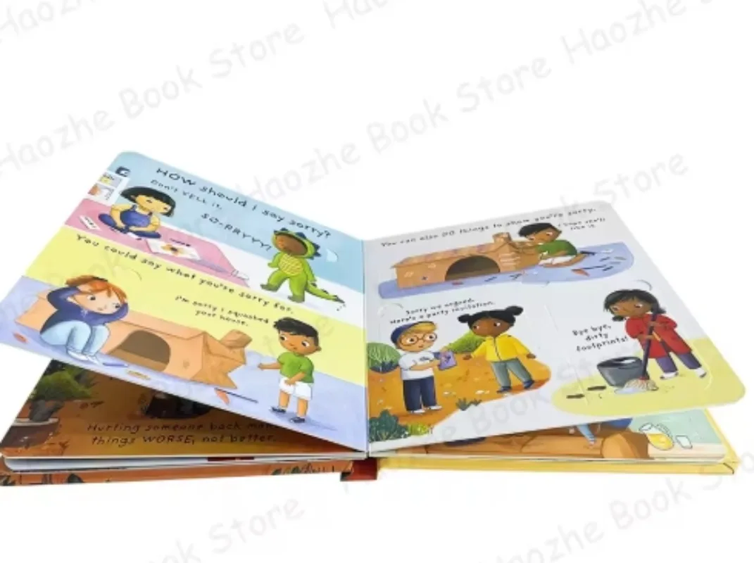 أسئلة وأجوبة أولى جدًا: لماذا يجب أن أقول معذور؟ Usborne رفع رفرف كتاب أنشطة الأطفال الإنجليزي مونتيسوري