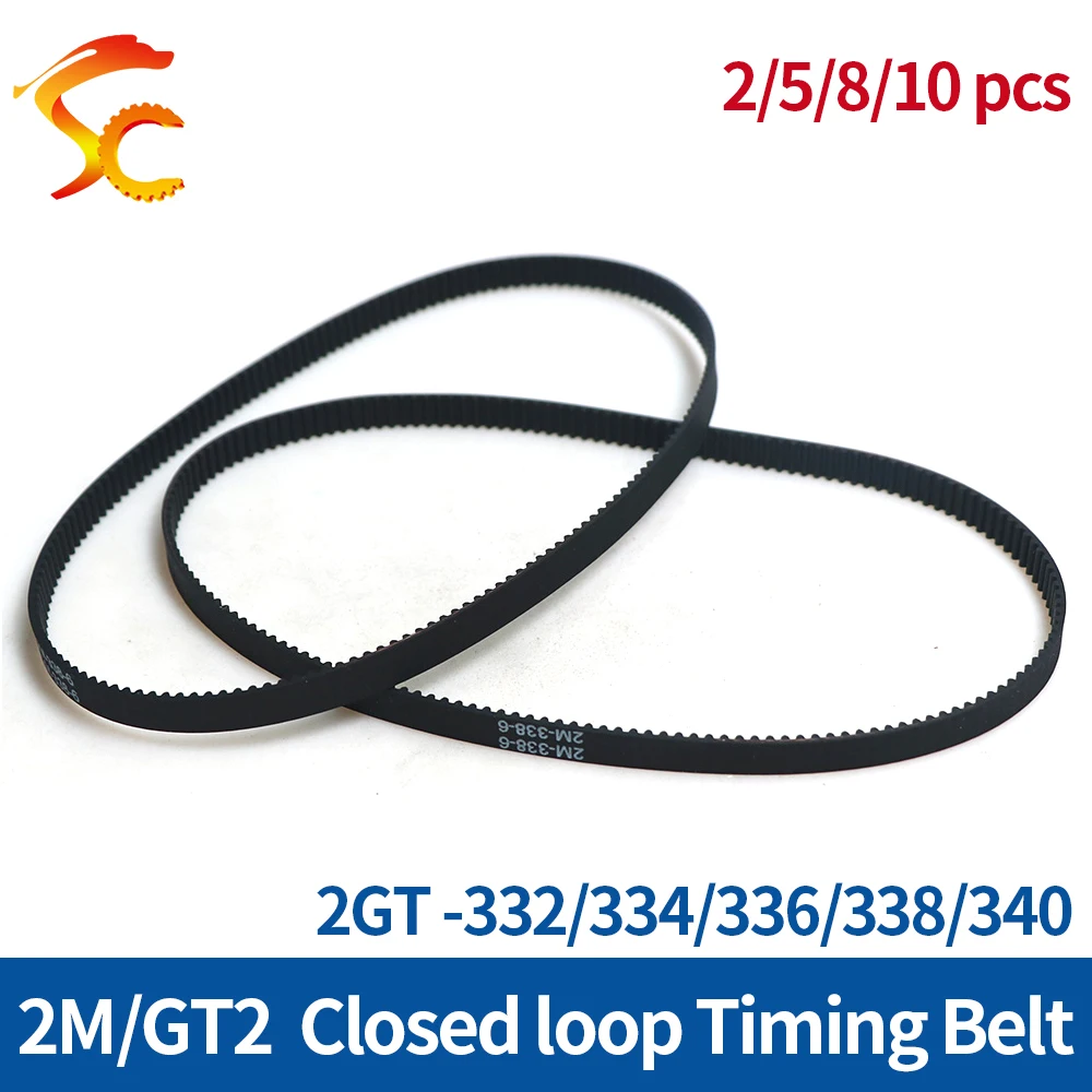 

GT2 Rubber Timing Belt Width 6/9/10/15mm Closed Loop Synchronous Drive Belt 2M 332 334 336 338 340 For 3D printers