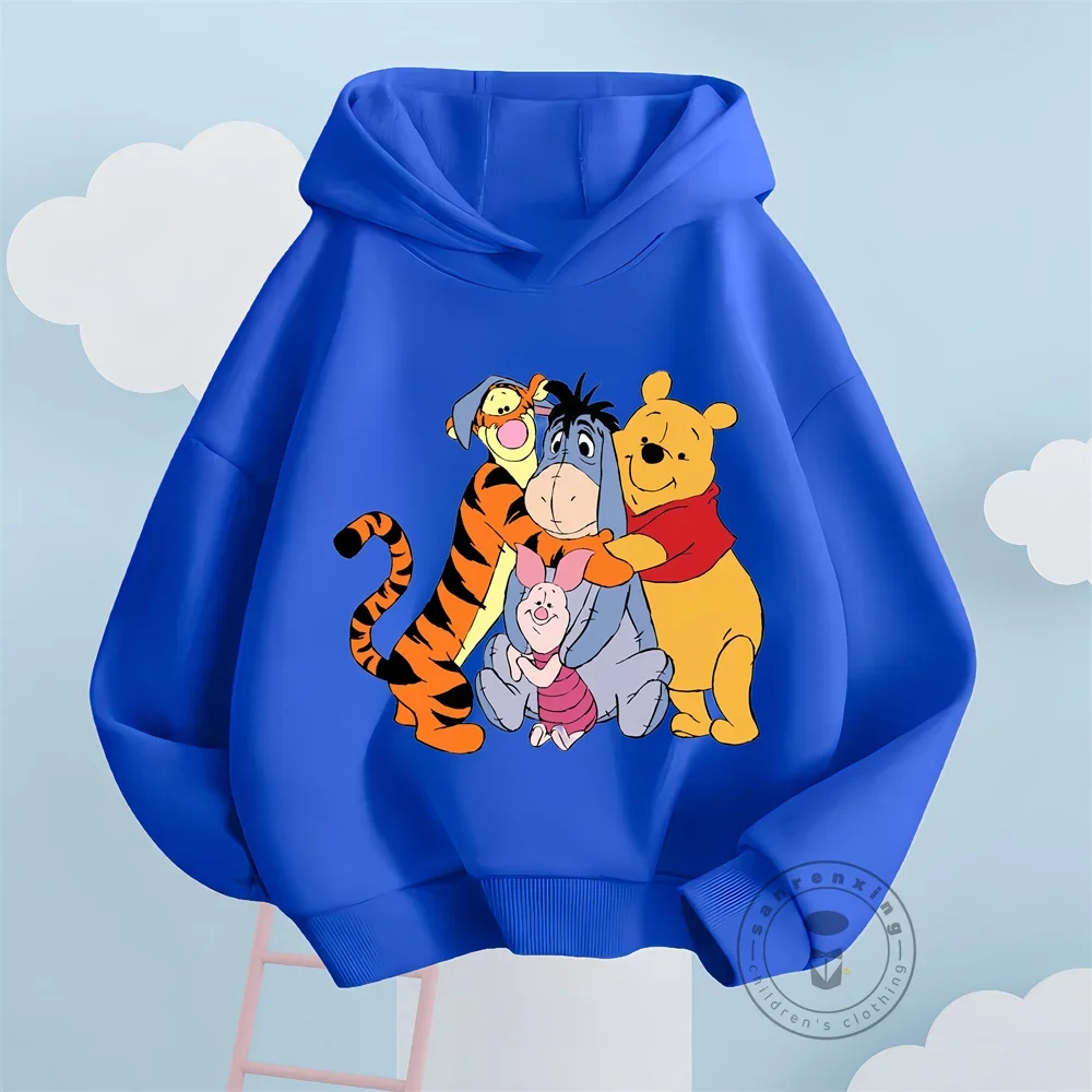 Winnie the Pooh Children Clothes Kids Suit Sweater Boy Girl Tigger Fleece Hoodies Pullover Sweatshirt Pant Baby Girls Tracksuit