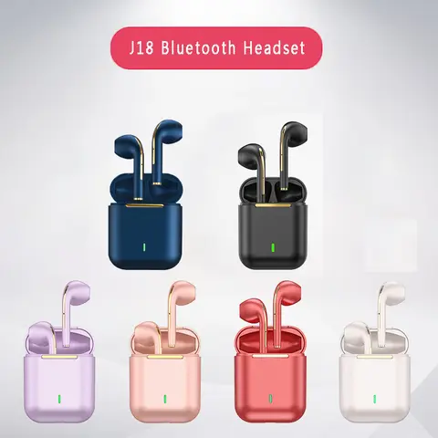 J18 TWS Wireless Earbuds, 5.3 Bluetooth Headphones Long Playtime, Noise Cancelling Voice Call, for Gaming, Business & Sports