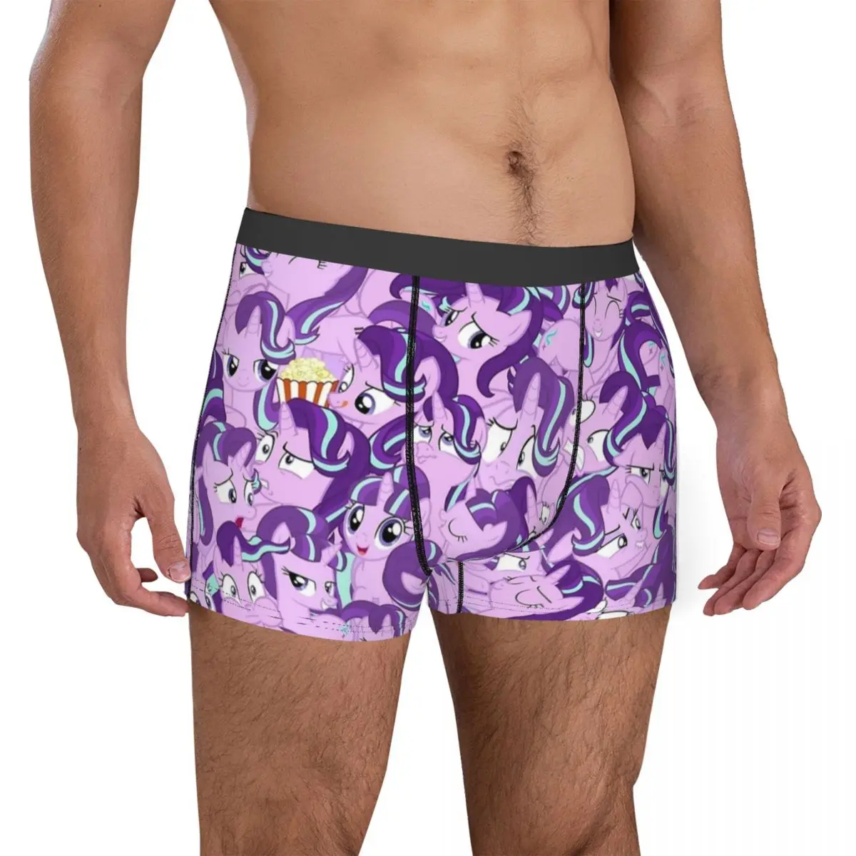 Men Starlight Glimmer Mess MLP Boxer Briefs Shorts Panties Breathable Underwear Cartoon Homme Humor Underpants